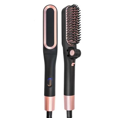 China 35W Round Hair Straightener Brush 360 Degree 200 Degree Swivel Rope With Ionic Function Suitable For All Kinds Of Hair Quality for sale