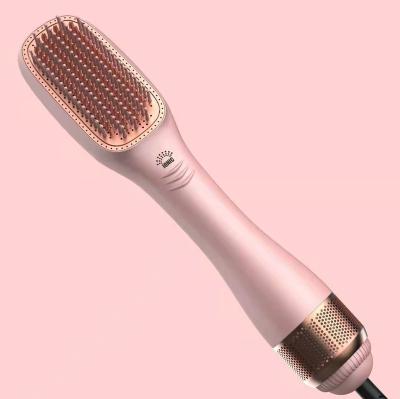 China 1200W Round Professional Hair Straightener 3 in 1 Airbrush One Stage Hot Ionic Hair Dryer Comb Customized Logo for sale