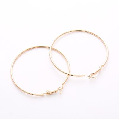 China Fashionable hot large circle earring simple individual style lady exaggerated back earring fashion circle earring/gold/silver color for sale