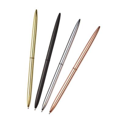 China Fashion High Quality Rose Gold Glitter Shining Metal Twisted Slim Tip Ballpoint Pen Wedding Gift For Guest for sale