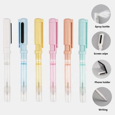 China Fashion 4 in 1 Multifunctional Spray Pen, Perfume Hand Sanitizer Alcohol Bottle, Screen Cloth Ballpoint Pen with Phone Holder for sale