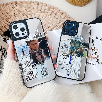 China Isa Mirror Note Label Luxury Shockproof Fashion Silicone Phone Case Back Cover For iPhone 12 11 Pro Max Mini X XS XR 7 8 Plus Funda for sale