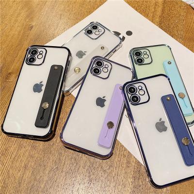 China High Quality Anti-drop TPU Plated Drop Proof Lens Protector Phone Case For iPhone 12 11 Pro Max Mini X XR XS 7 8 Plus Back Cover for sale