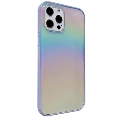 China Gradient Shockproof High Quality Shockproof Silicone Acrylic Phone Case For iPhone 12 11 pro Max Mini X 7 8 plus Back Cover Phone Shell for sale