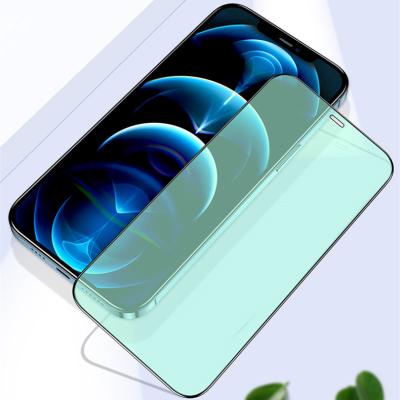 China Hot Selling UV Light Anti-blue Light Eye Shield Tempered Glass Screen Anti-blue UV Protector With Package For iPhone 12 Phone Protective Film for sale