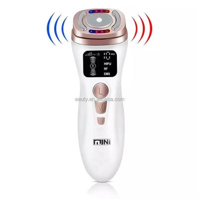 China Mini Permanent HIFU EMS Ultrasound RF Beauty Microcurrent Skin Tightening Face Massager Therapy Anti Wrinkle Skin Rejuvenation Device for sale