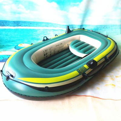 China Rigid PVC Tarpaulin 2 People Inflatable Canoe Fishing Kayak Float for sale