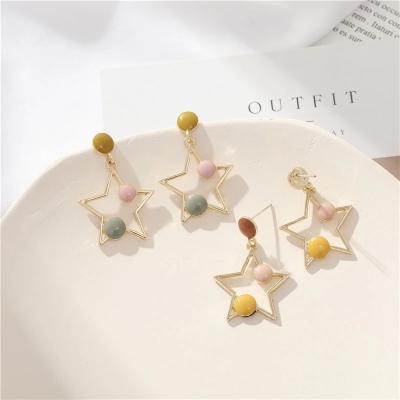 China Vintage Star Studs Earrings Candy Colored Women For Earrings , New Fashion Korean Jewelry for sale