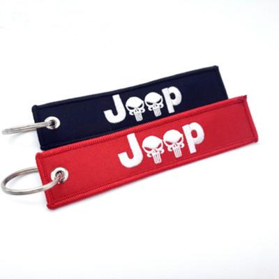 China Promotional Custom Letter Jeep Woven Keychain Ring Promotional Gift Souvenir Manufacturers In China for sale