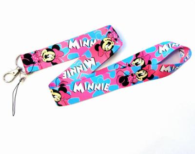 China Promotion Gift 43cm Cartoon Mouse Dot Lanyard Hanging ID Badge Card Bus ID Card Holder Badges for sale