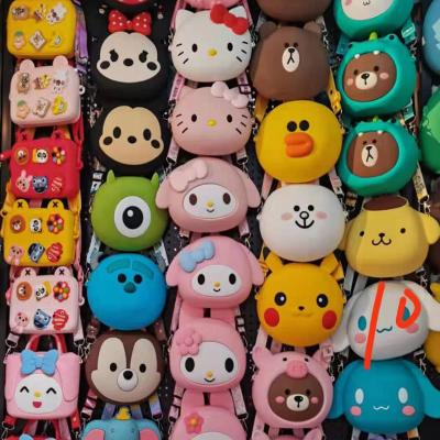 China Fashion Cartoon Various Types Of High Quality Cute Coin Bag Portable Waterproof Silicone Change Wallet Purse For Girls for sale