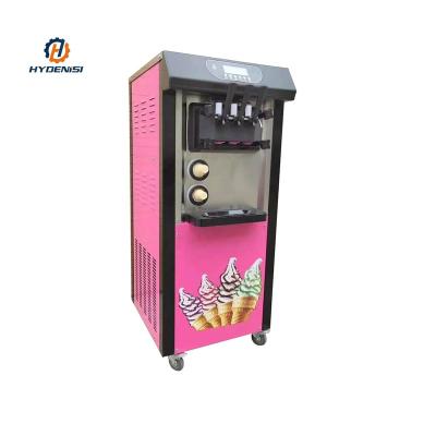 China Commercial snack factory milk fruit yogurt preparation one ice cream cone makers three flavors soft serve ice cream machine for sale for sale