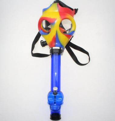 China Customization Colorful Gas Mask Hookah Smoking Pipe Water Shisha Silicone Halloween Hookah for sale