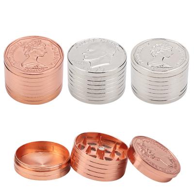 China Smoking Cigarette Mill Grinder From Canadian Dollar Area 3 Layers Diameter 40MM Alloy Chopper Herb Smoke Accessories for sale