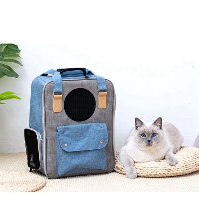 China Mesh Pet Carriers Portable Bag Stored Cat Carrier Outgoing Travel Breathable Pets Backpack for sale