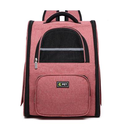 China Portable Dog Stored Kitten Outdoor Backpack Mesh Breathable Outing Carry Casual Pet Cat Carrier Travel Bag for sale