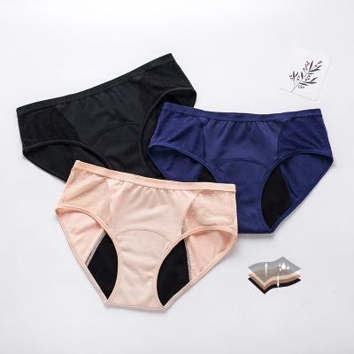 China OEM Antibacterial Menstrual Leak Proof Panties Women Underwear Four Layer Physiological Menstrual Period Panties for sale