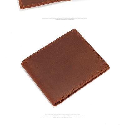 China Leather Waterproof Crazy Wallet Small Horse Wallet Genuine Leather for sale