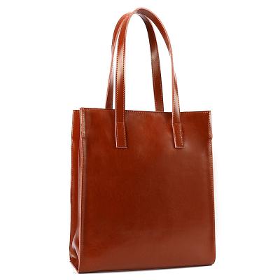 China Fashion PORTABLE Leather Female Shoulder Bag Spring Shoulder Handbag Vertical Cowhide Bag for sale