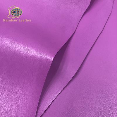 China Viable Purple Nappa Sheepskin Grain Leather Hairsheep Grain Golf Leather For Making Golf Cover for sale