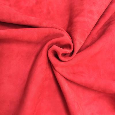 China Good quality child suede durable red sheep suede leather no stitches or scratches for making shoes and bags for sale