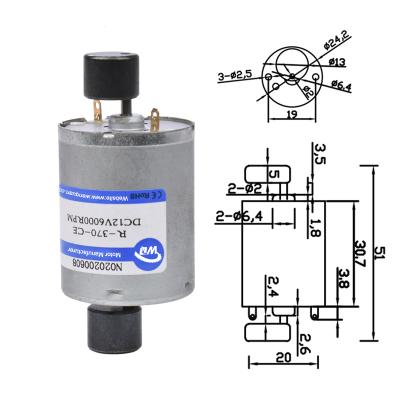 China Totally Enclosed Top Grade R-370 Motors Around Golden Edger 12 Volt Vibrating Motor For Vibration Machine for sale