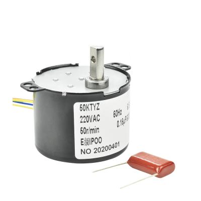 China Totally Enclosed Low Rpm 1rpm Motor 220v AC Electric Motor Mini Synchronous Gearbox for sale