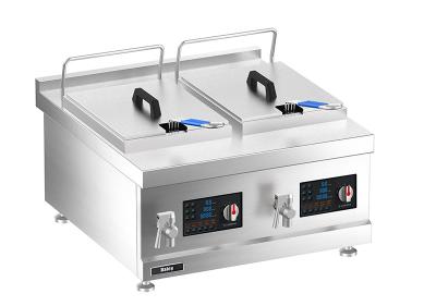 China Desktop Induction  Double-Tank Fryer for sale