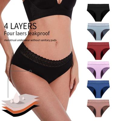 China 4 Leak Proof Safety Heavy Flow Bragas Menstrual Viable Menstrual Period Panties Antibacterial Viable for sale