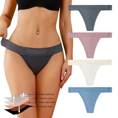 China Menses Cycle Physiology Cotton Waist Stockings Menstrual Bragas Thong Seamless Panties Antibacterial Organic Menstrual Period Physiological Underwear for sale