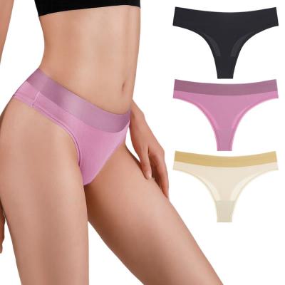 China Wholesale antibacterial women's traceless underwear wide side pants with color thong underwear sport large size modal panties for sale