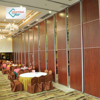 China Functional Hall Banquet Wall Partition Wooden Movable Operable Contemporary Wall Dividers Partition for Hotel Restaurant for sale