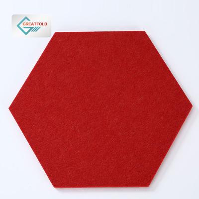 China Modern High Density Dustproof Dustproof Polyester Acoustic Panel Hexagon Felt Sound Absorbing Ceiling Acoustic Panels for sale