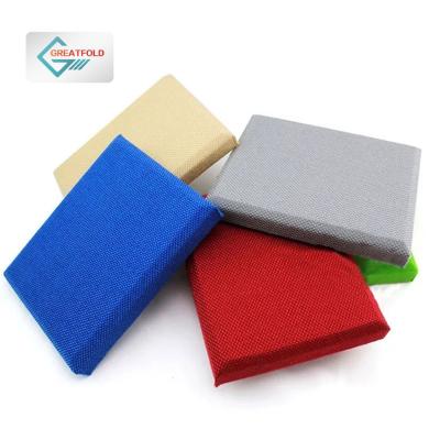 China Modern Decorative Leather Acoustic Soundproof Panel Wall Theater Sound Absorbing Panel Cinema Cloth Wrapped Board Acoustic Panel for sale