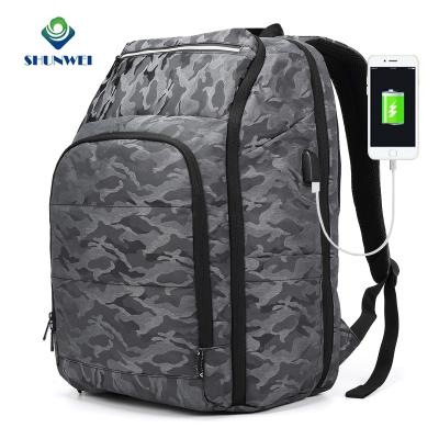 China Waterproof Ready To Ship Front Night Reflective Waterproof Zipper Back Anti Theft Pocket Camouflage Laptop Backpack Multifunctional for sale