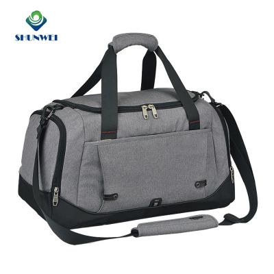 China Outdoor Direct Waterproof Sports Gym Fleece Weekend Travel Factory Training Duffel Bag With Shoe Compartment for sale