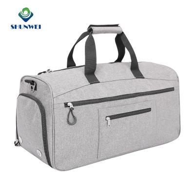 China Outdoor Factory Direct Travel Bag For Travel Sports Fitness Gym Travel Duffel Bag Outdoor Soft Handle Pure Color Duffel Bag With Shoe Pocket for sale