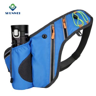 China Water Proof Ready To Ship Reflective Waterproof Night Design Earphone Hole Leisure Sports Waist Bag With Water Bottle Holder for sale