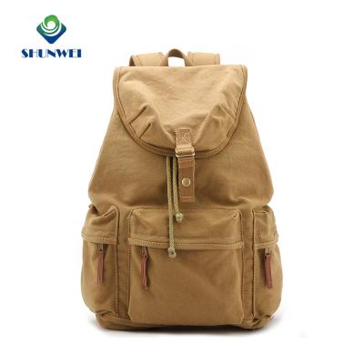 China Outdoor Travel Drawstring Fin Closure Zipper Photographer Backpack Waterproof Canvas Camera Bag Backpack With Rain Cover for sale