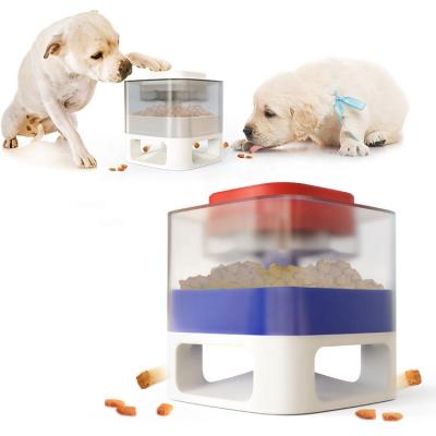 China Custom Color Automatic Cat IQ Training Toys Small Animal Anti Choking Slowly Eat Dog Food Bowl Pet Automatic Feeder for sale