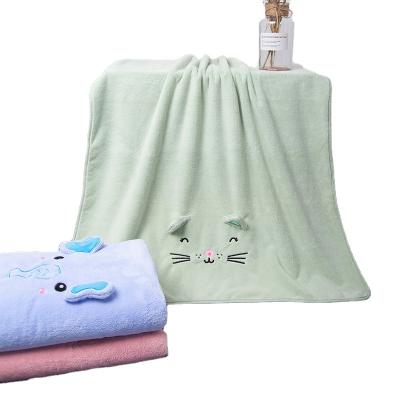 China Factory Wholesale High Quality Compressed Microfiber Bath Towel, Cartoon Bath Towels Super Thick Soft Beach Towel for sale