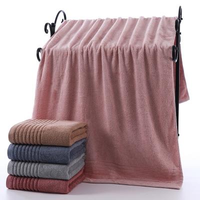 China Manufacturers Sustainable Wholesale Hotel Bath Towels Bamboo Bath Towel Super Absorbent Non-linting Dark Fluffy Soft Bath Towels for sale