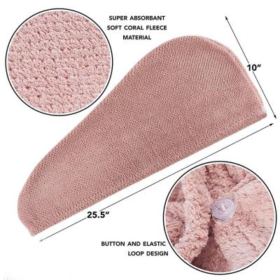 China Viable New Dry Hair Hat Absorbs Water, Quick-drying, Soft Microfiber Hair Towel Wrap Drying Hair Magic Towel for sale