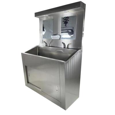 China Modern Medical Equipment 304 Stainless Steel Induction Hand Wash Two Position Sink for sale