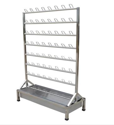 China Modern Commercial Stainless Steel Display Clothes Metal Rack Hanging Garment Shoes Racks And Rack for sale