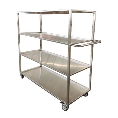 China High Quality Industrial Heavy Duty Stainless Steel Corrosion Protection Kitchen Metal Shelves Storage Rack Mobile Shelf for sale