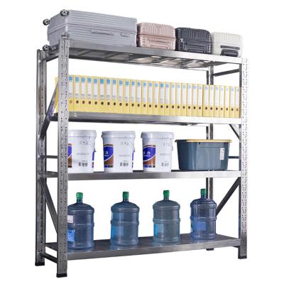 China Custom Corrosion Protection Stainless Steel Metal 4 5 Tier Storage Warehouse Medium Duty Adjustable Shelves for sale