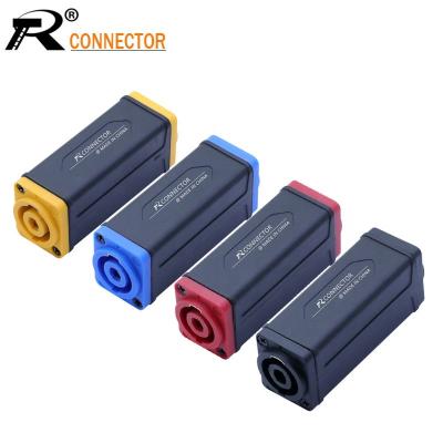 China New Arrival 4 PIN Speakon /PowerCon Coupler Adapter Supplement Panel Mount Speaker Adapter Straight Speaker Connector 4colors Available for sale