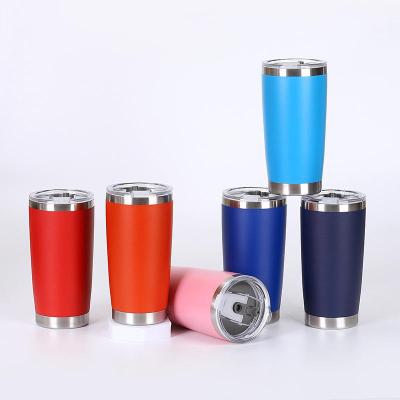 China New Sustainable 20 oz Tumbler 30oz Stainless Steel Beer Tumbler With Straw Double Wall 18/8 Travel Car Mug for sale