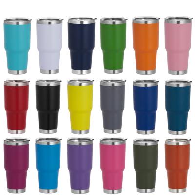 China Durable Vacuum 304 Stainless Steel Double Wall Tumbler 14oz 20oz 30oz Insulated Car Coffee Travel Mug Tumbler Cups for sale